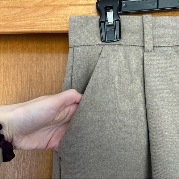 Abercrombie & Fitch Brushed Suiting Tailored Cargo Wide Leg Pants Size 28 6 - Picture 6 of 11